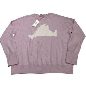 Vineyard Vines Pink & Cream Crewneck Sweater